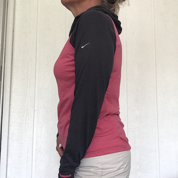 NIKE DRI FIT RUNNING LONG SLEEVE SCUBA HOOD TOP M - Picture 5 of 16